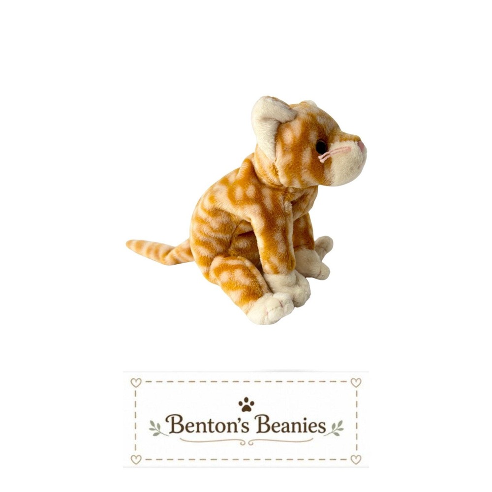 Amber the Cat Ty Beanie Baby | Golden Feline Friend 🐱 | Mint Heart Tag ⭐ - Picture 6 of 6